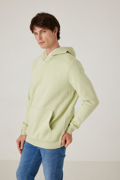 קפוצ'ון עם כיס  - ירוק בהיר