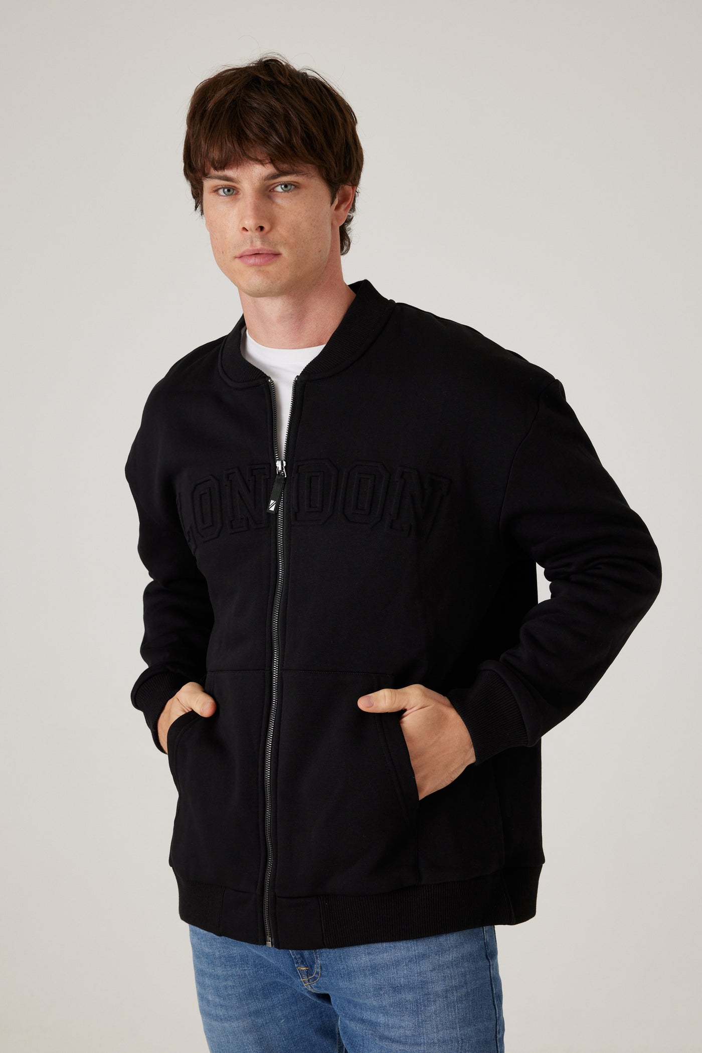 ג'קט עם כיסים - שחור