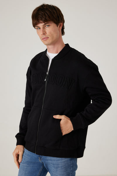 ג'קט עם כיסים - שחור