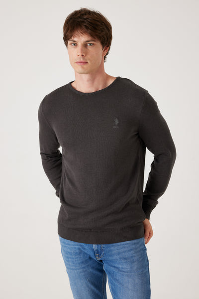 סוודר קלאסי - אפור