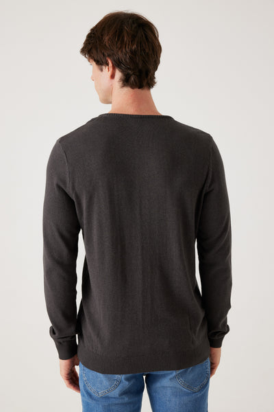 סוודר קלאסי - אפור