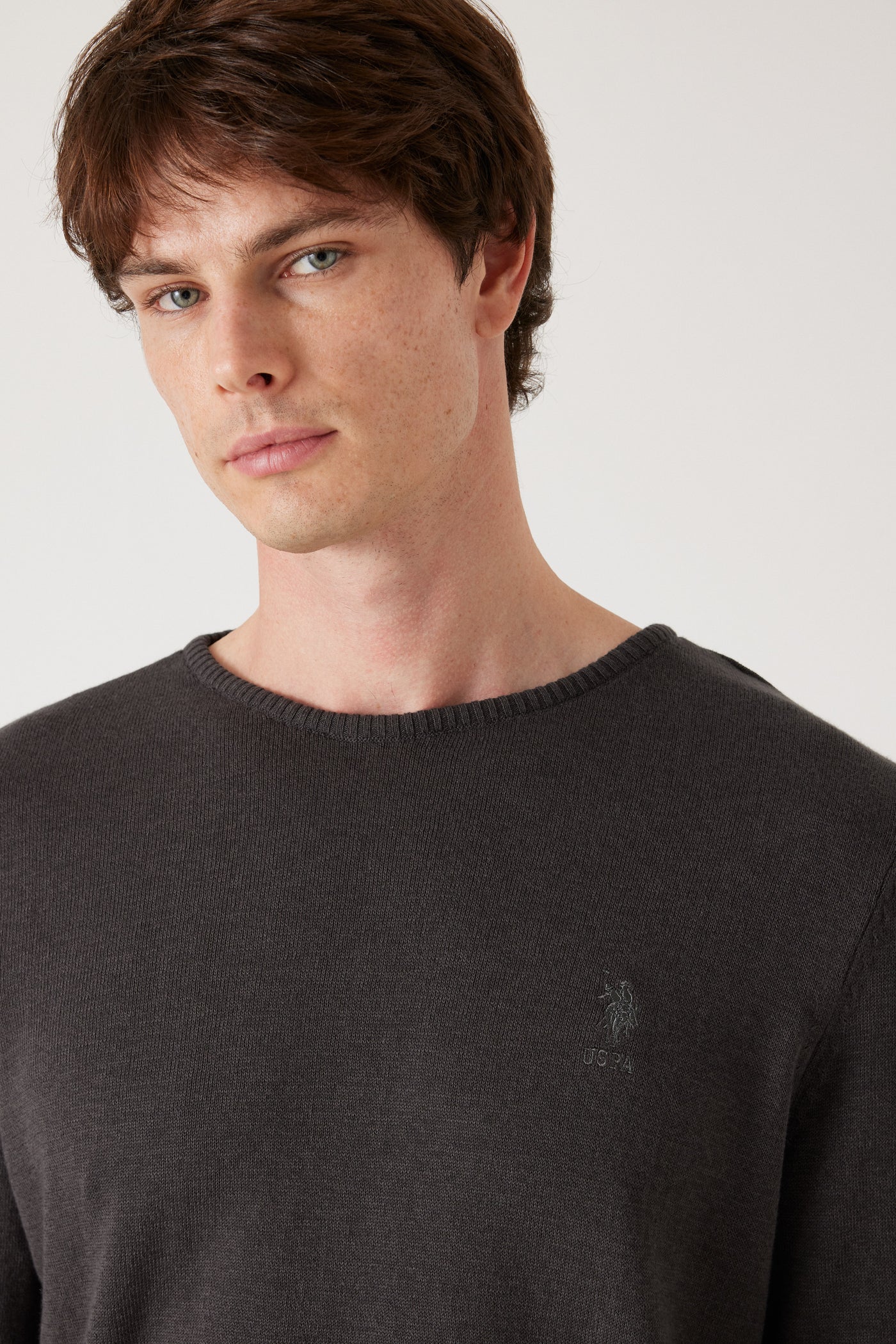 סוודר קלאסי - אפור