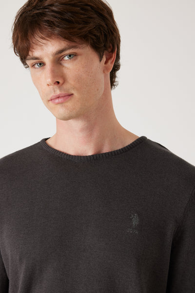 סוודר קלאסי - אפור