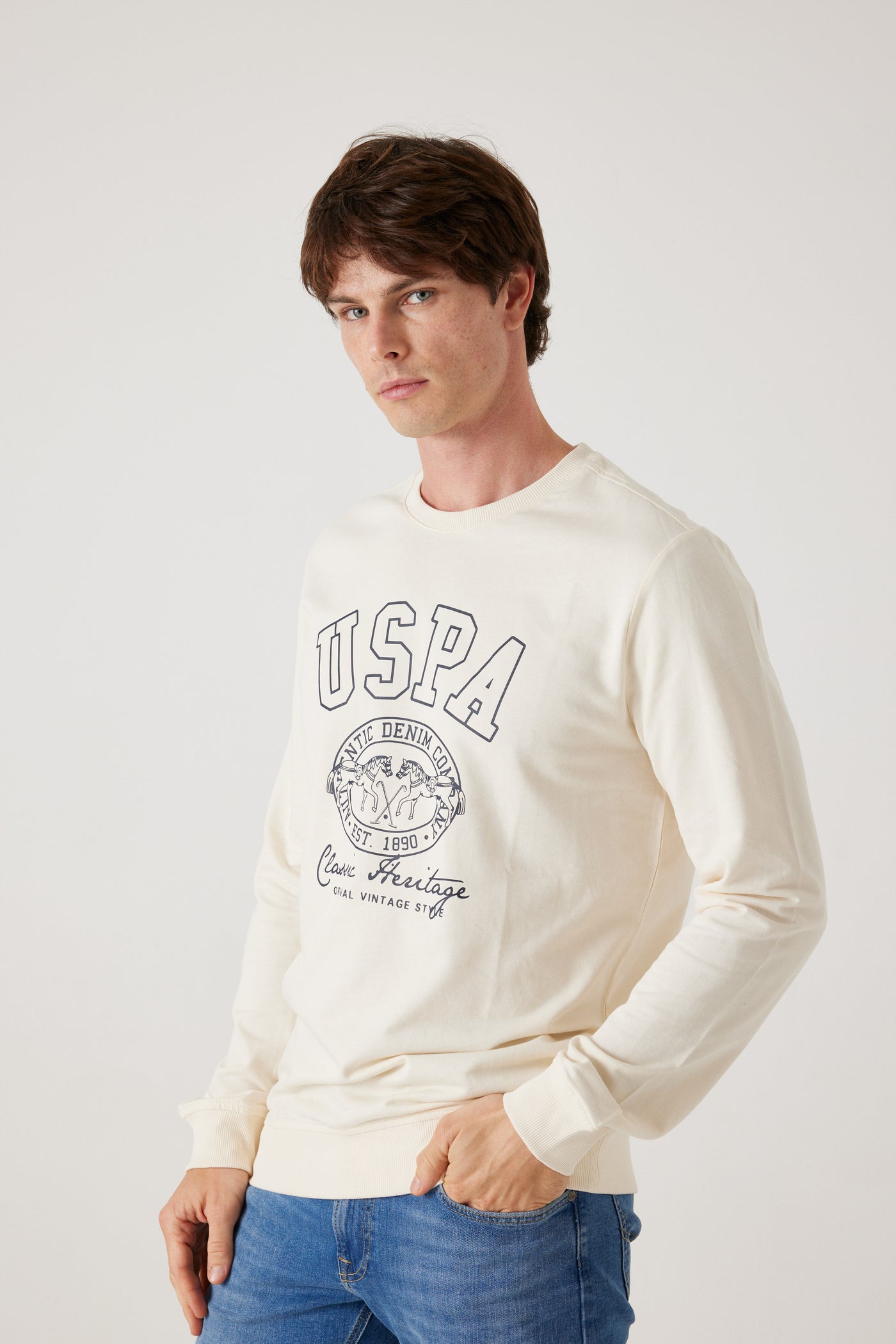 טישרט שרוול ארוך - לבן