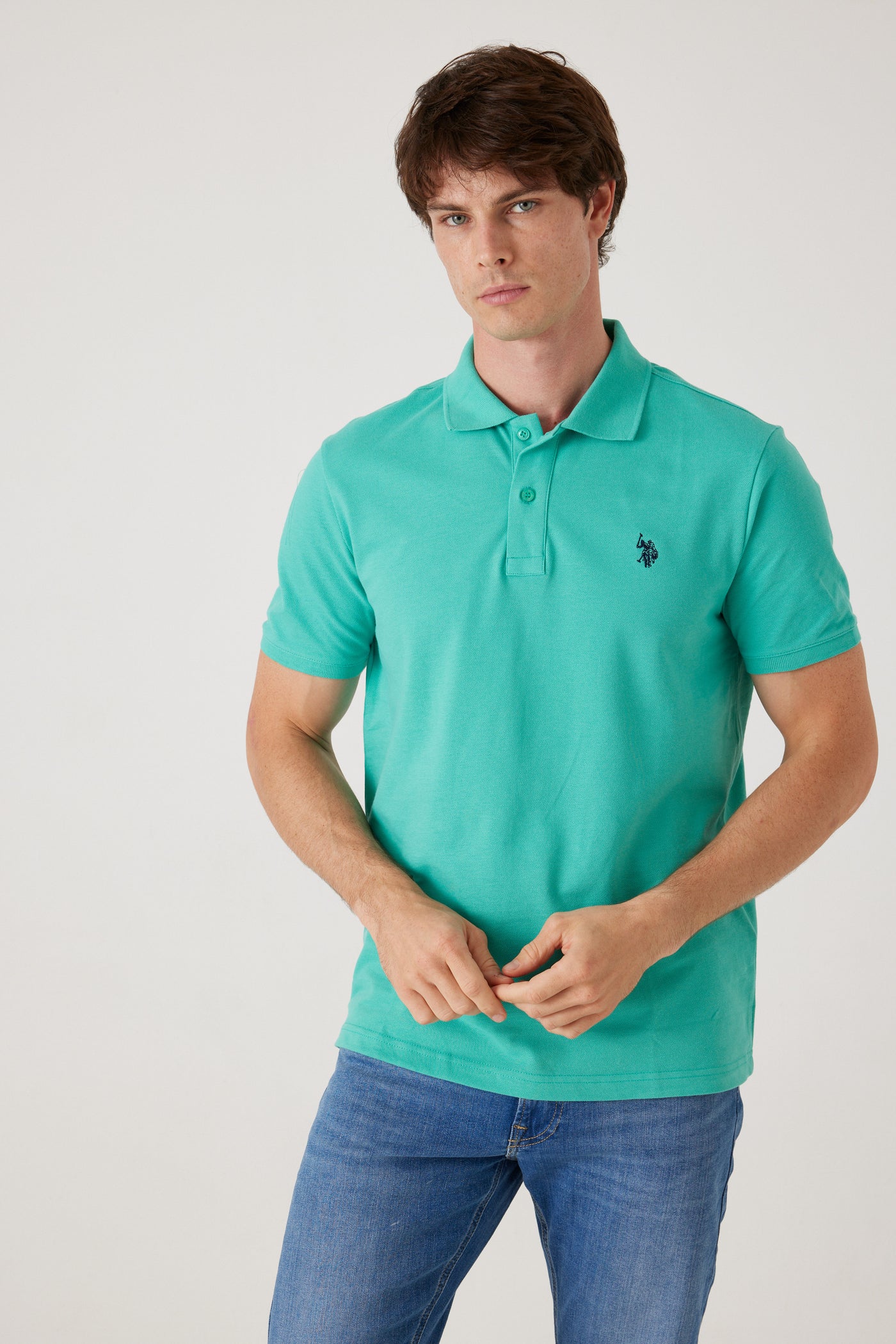 פולו שרוול קצר - אינדיגו