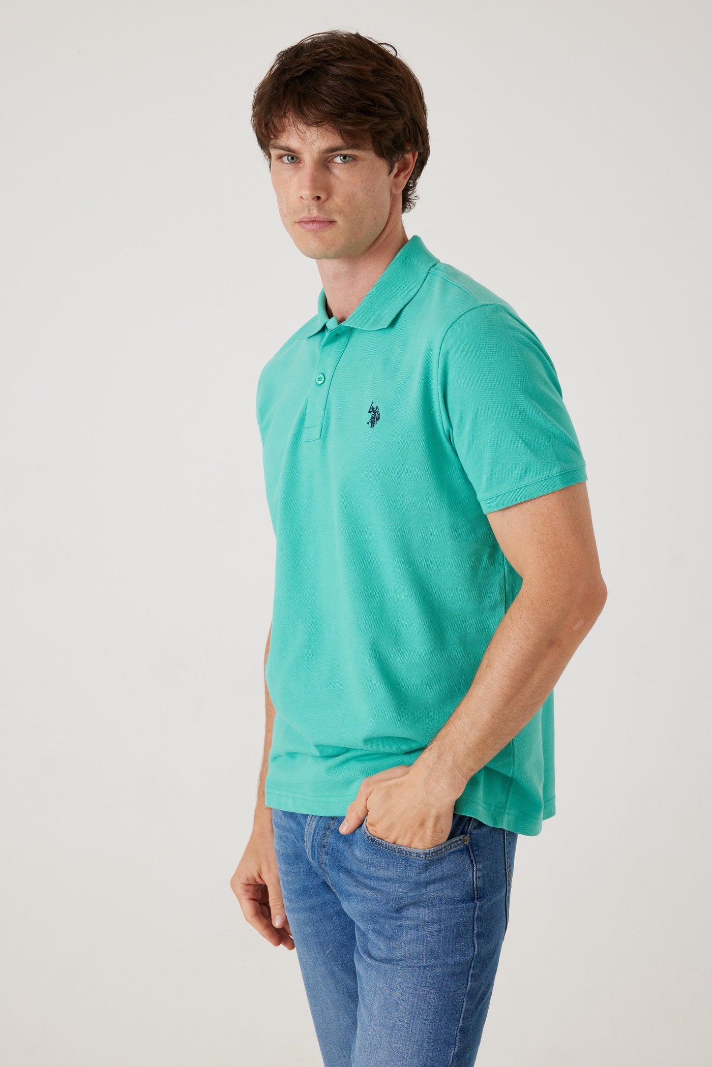 פולו שרוול קצר - אינדיגו