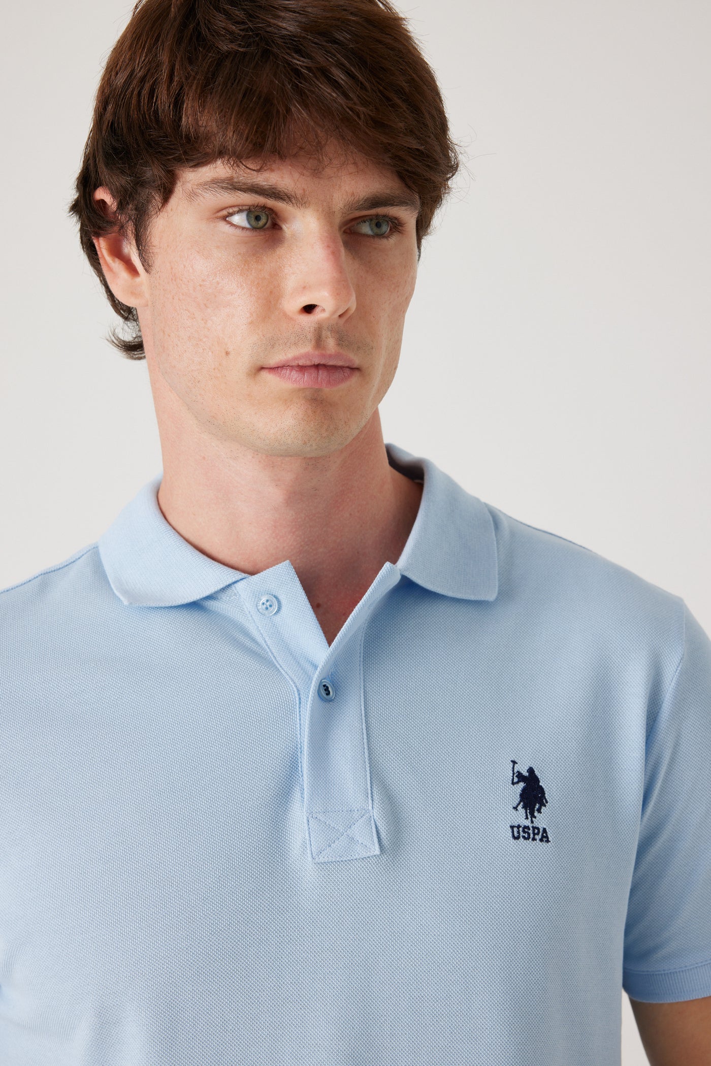 חולצת פולו שרוול קצר -תכלת