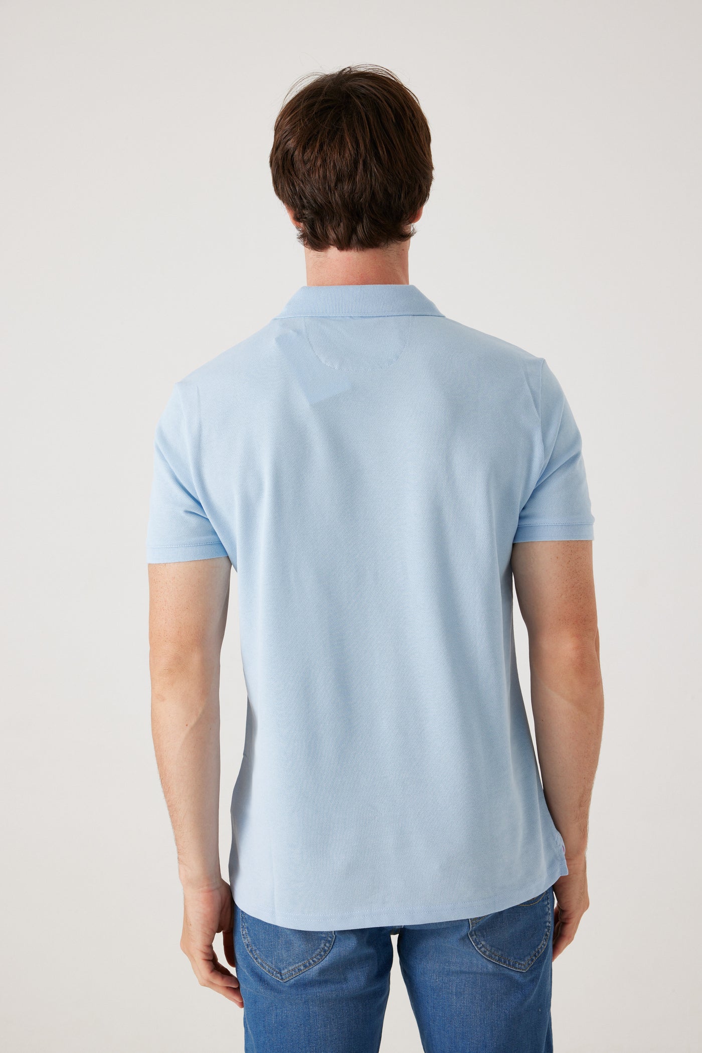 חולצת פולו שרוול קצר -תכלת