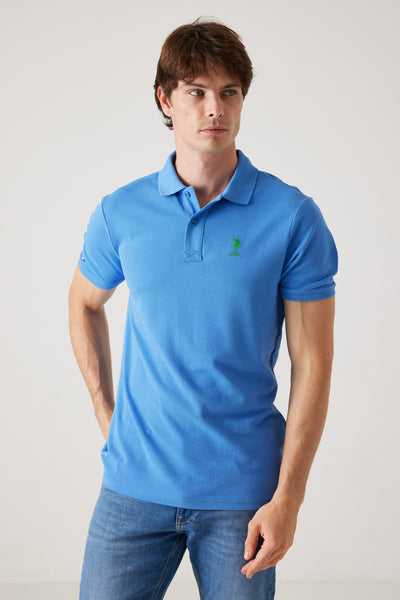 פולו שרוול קצר - אינדיגו