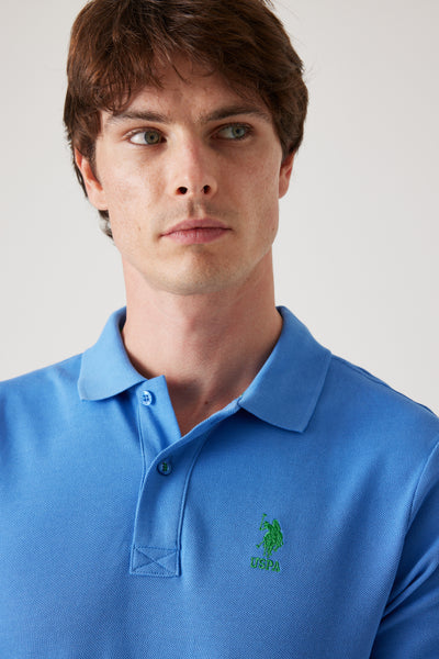 פולו שרוול קצר - אינדיגו