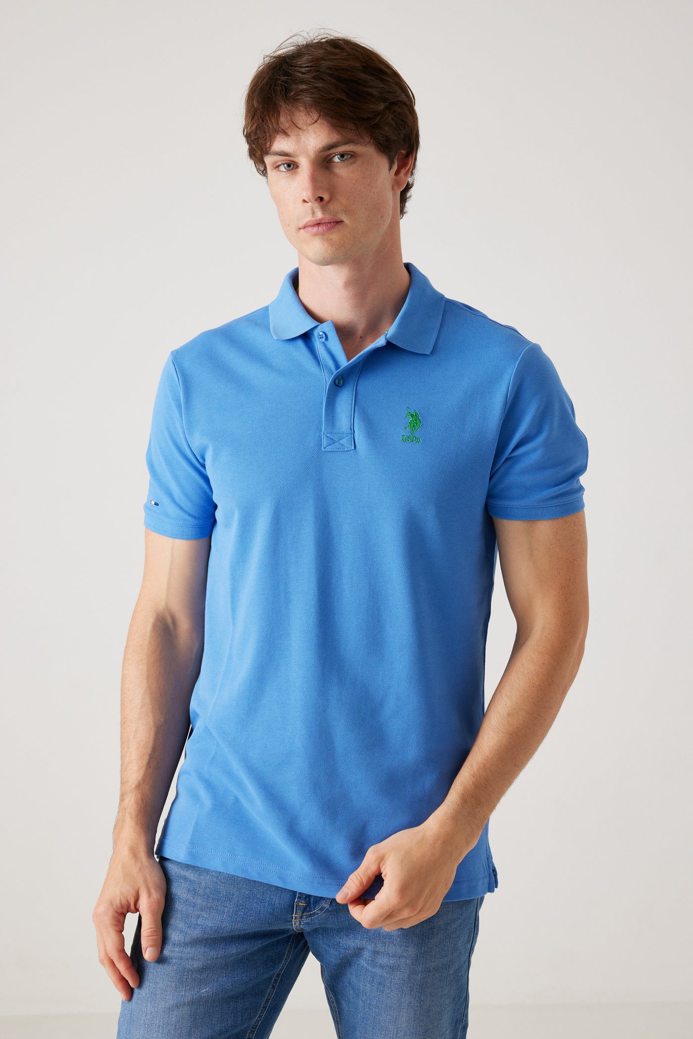 פולו שרוול קצר - אינדיגו