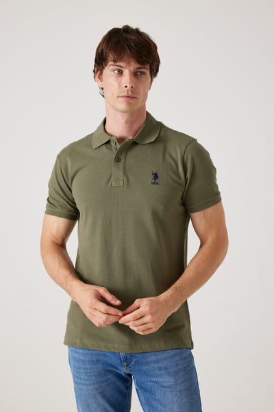 חולצת פולו שרוול קצר -ירוק