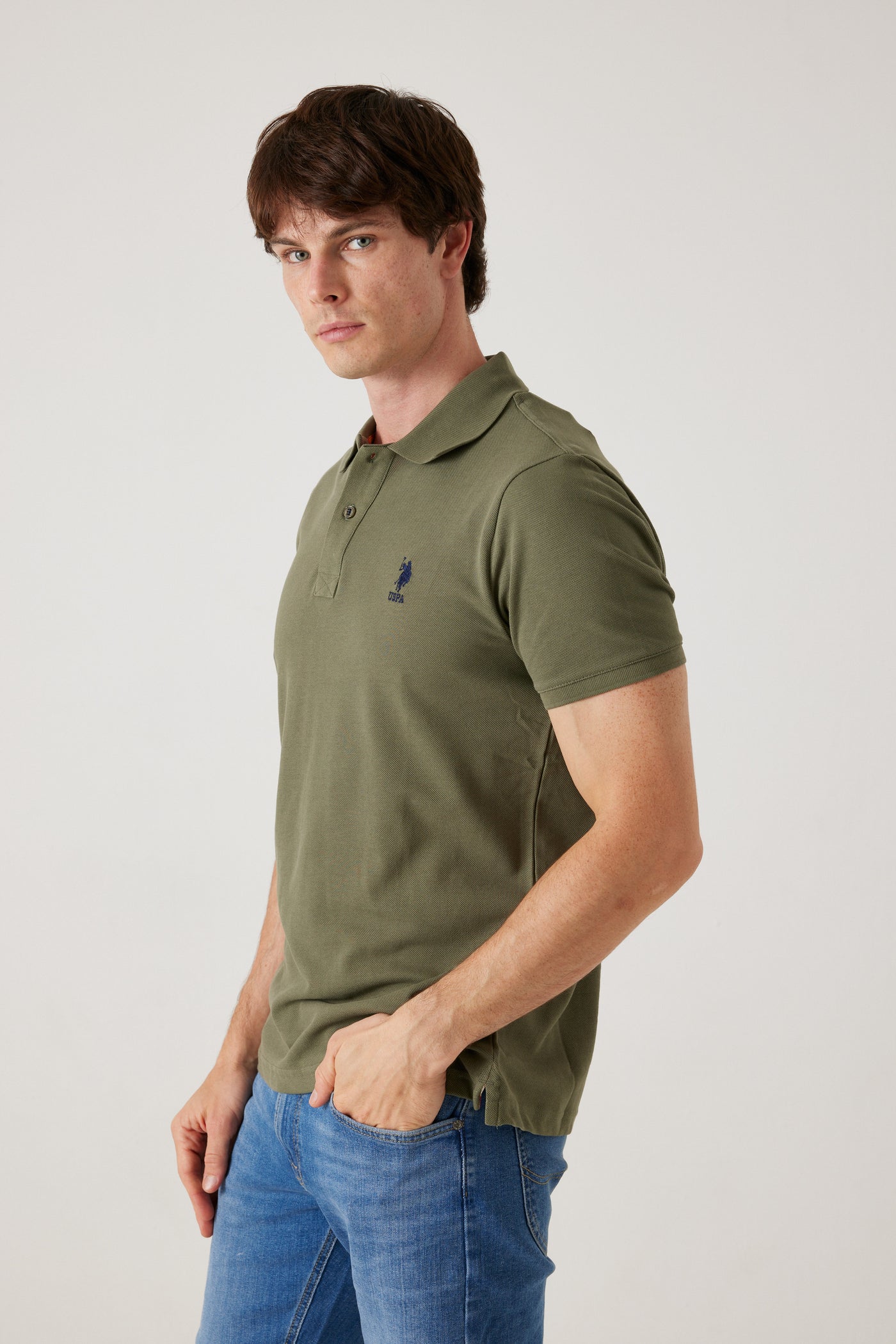 חולצת פולו שרוול קצר -ירוק