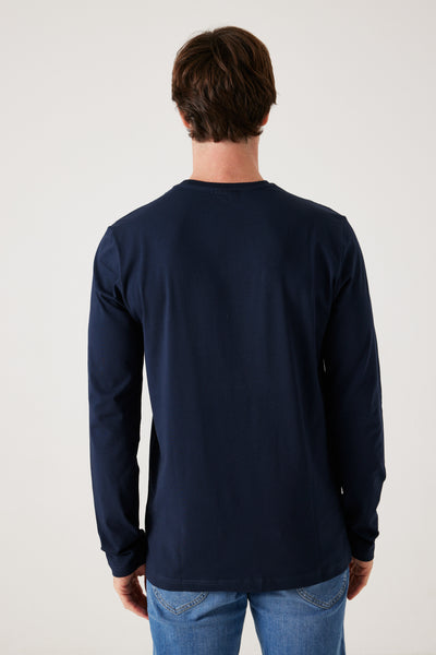 טישרט שרוול ארוך - נייבי