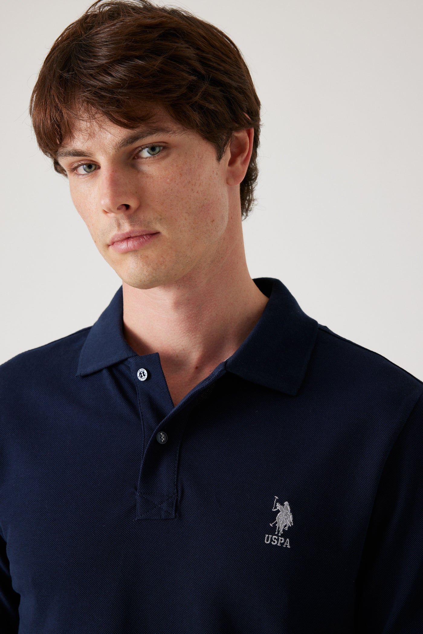 פולו שרוול ארוך - נייבי