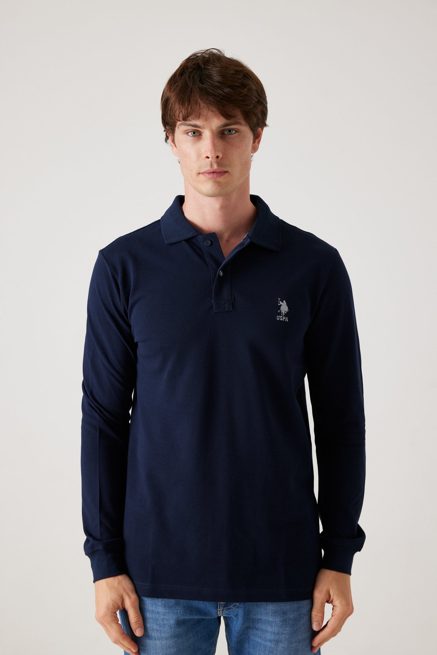 פולו שרוול ארוך - נייבי