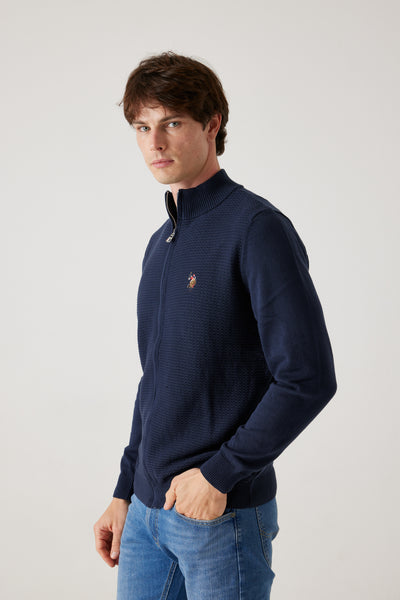 סריג Half Zip- נייבי