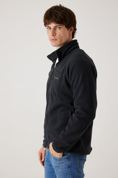 ג'קט פליז - שחור