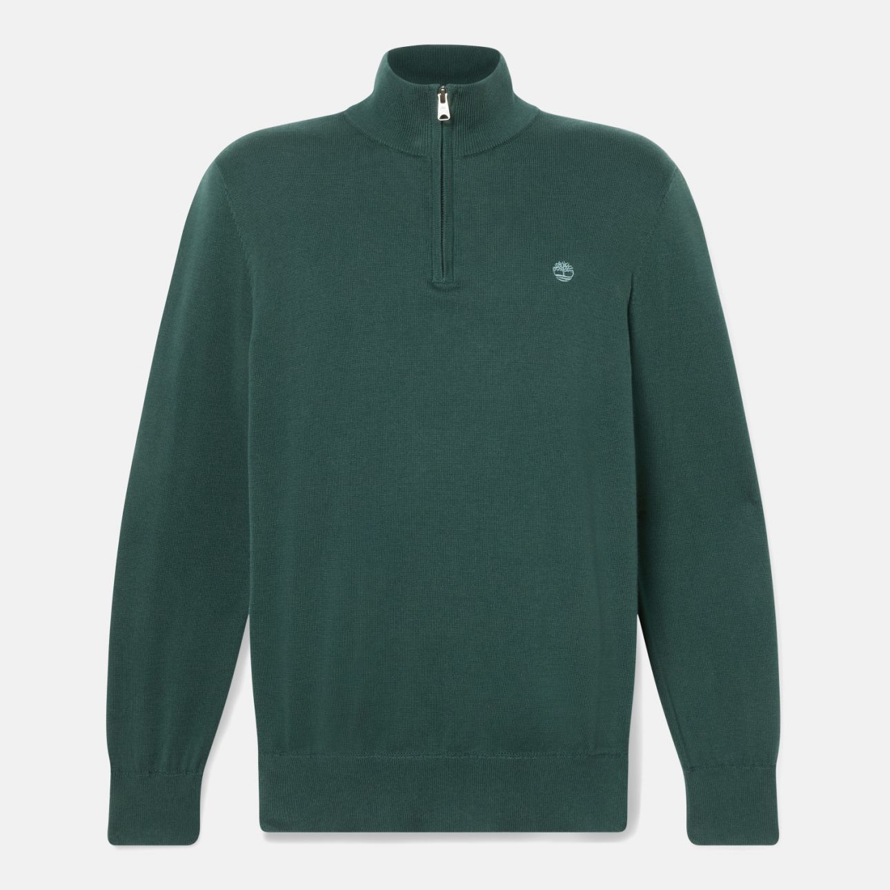 סריג עם חצי רוכסן - ירוק