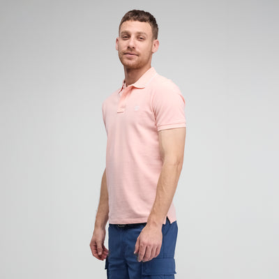 חולצת פולו שרוול קצר בצבע אפרסק SLIM