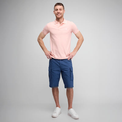חולצת פולו שרוול קצר בצבע אפרסק SLIM