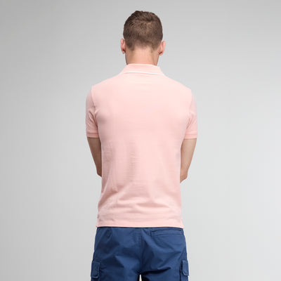 חולצת פולו שרוול קצר בצבע אפרסק SLIM