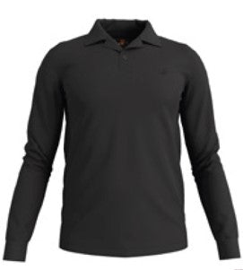 חולצת פולו שרוול ארוך בצבע שחור SLIM