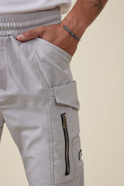 מכנס ארוך ניילון בצבע אפור