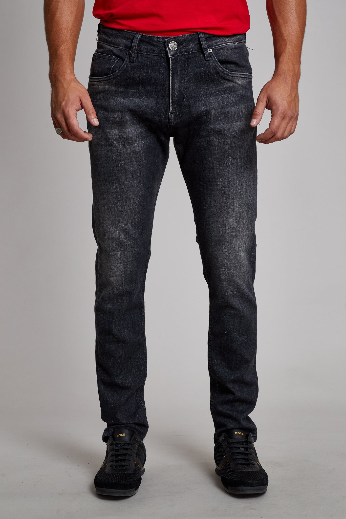 מכנס ג'ינס סלים ZO בצבע אפור 1
