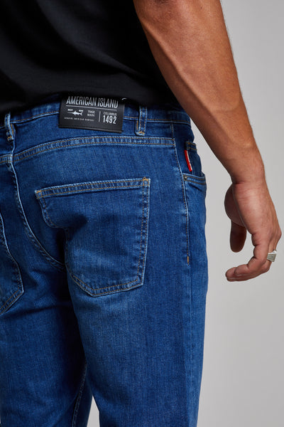 מכנס ג'ינס סלים 130 בצבע כחול מודל 2