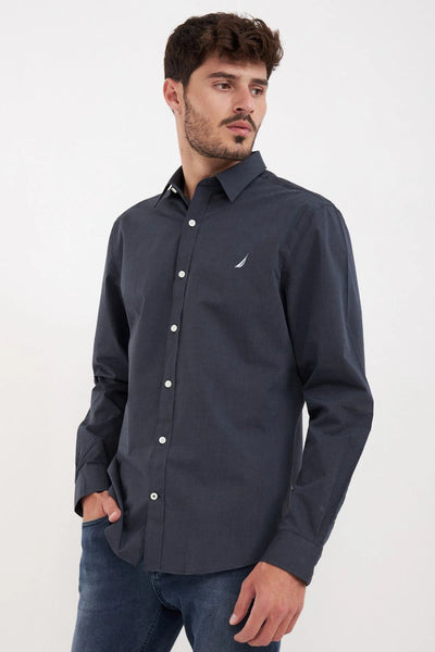 חולצה מכופתרת שרוול ארוך בגזרת TAILORED FIT - שחור