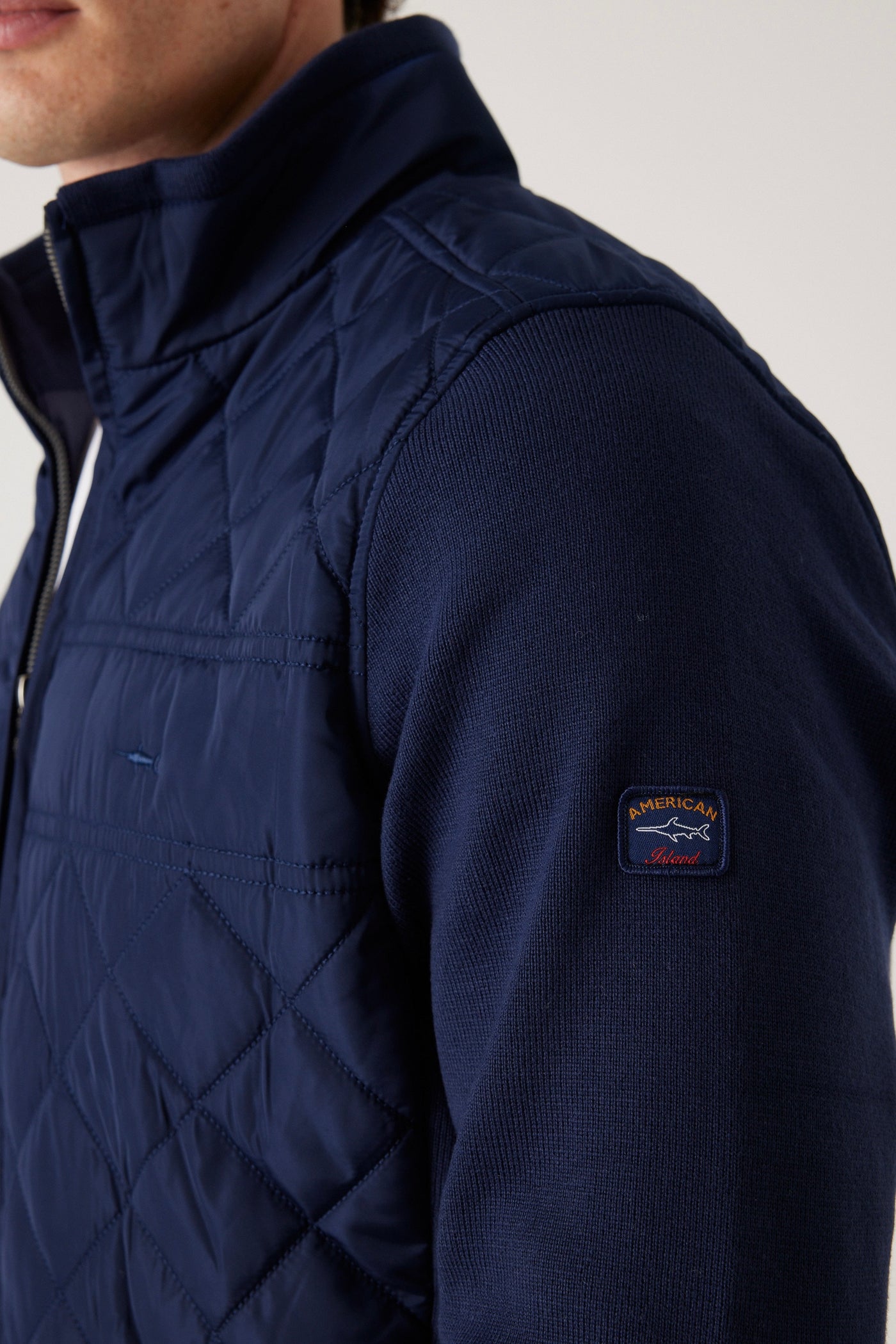 ג'קט מרופד לגבר - נייבי