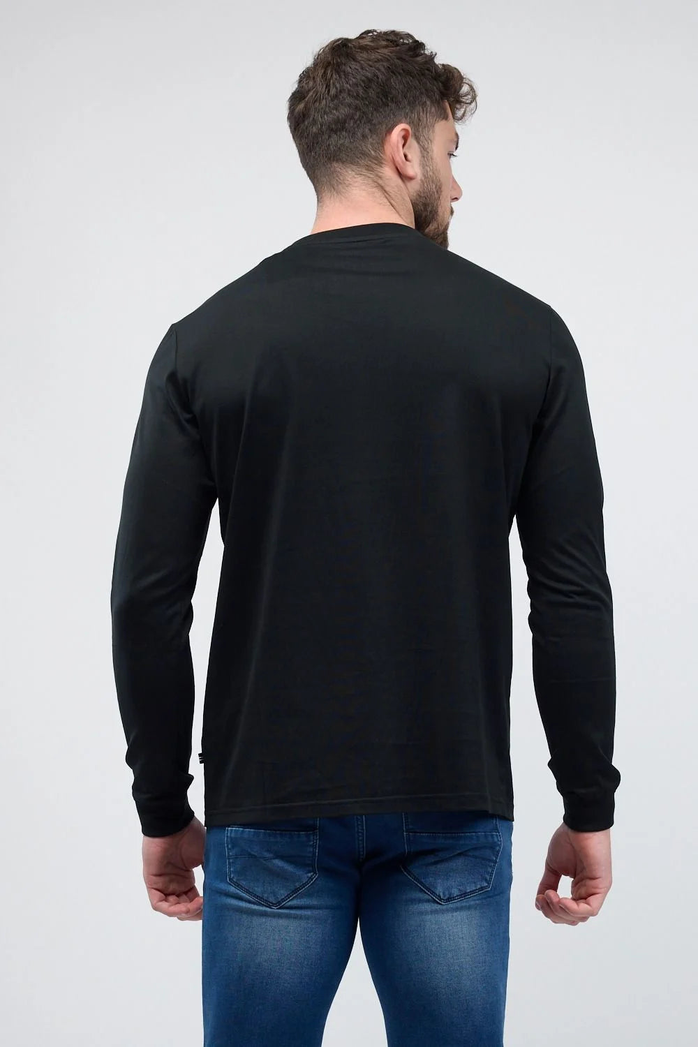 טי שירט ארוכה עם לוגו Nautica רקום לגברים