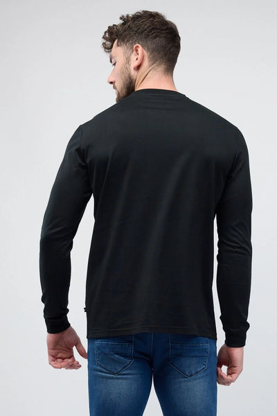 טי שירט ארוכה עם לוגו Nautica רקום לגברים