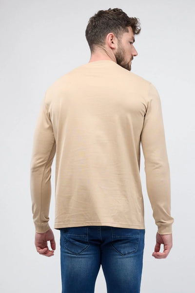 טי שירט ארוכה עם לוגו Nautica רקום לגברים