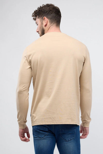 טי שירט ארוכה עם לוגו Nautica רקום לגברים