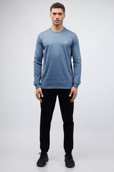 טי שירט ארוכה עם לוגו Nautica רקום לגברים