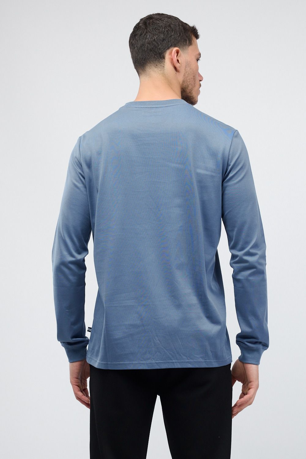 טי שירט ארוכה עם לוגו Nautica רקום לגברים