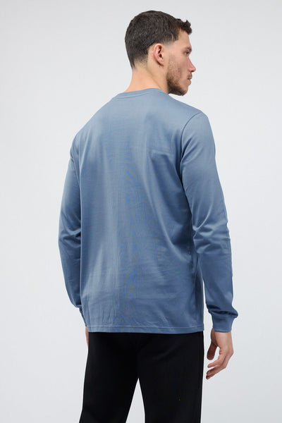 טי שירט ארוכה עם לוגו Nautica רקום לגברים