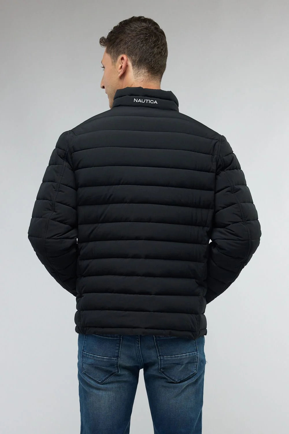 מעיל דו צדדי שחור / אפור כהה