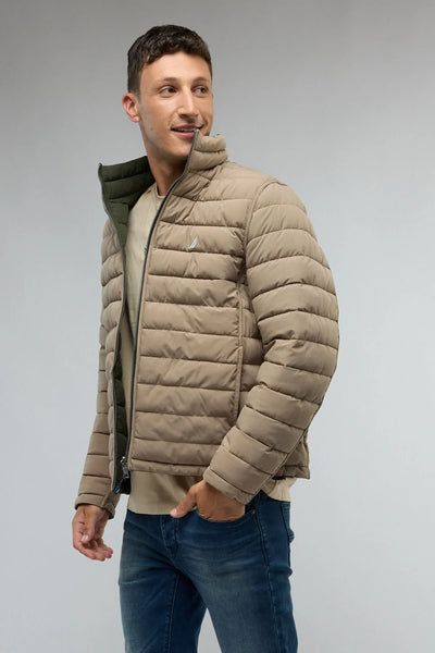 מעיל דו צדדי ירוק/ נייבי