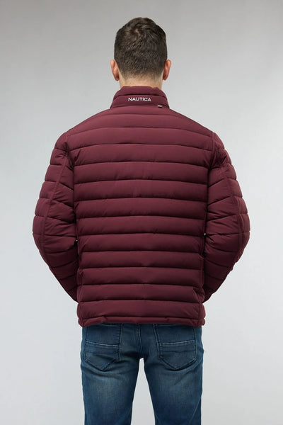 מעיל דו צדדי  / בורדו- אפור