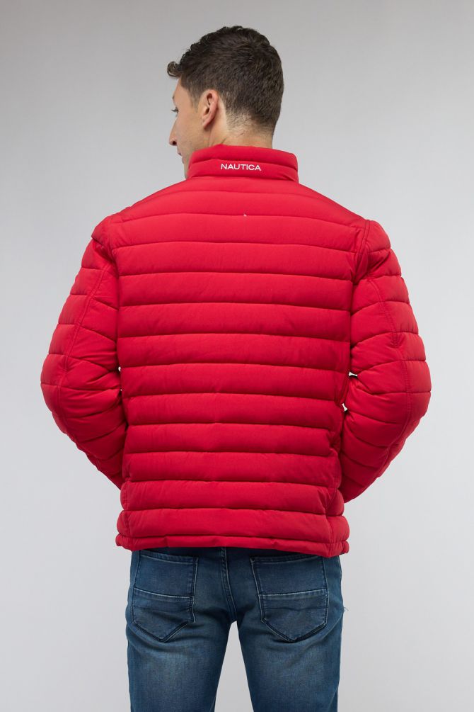 מעיל דו צדדי  / אדום - אפור