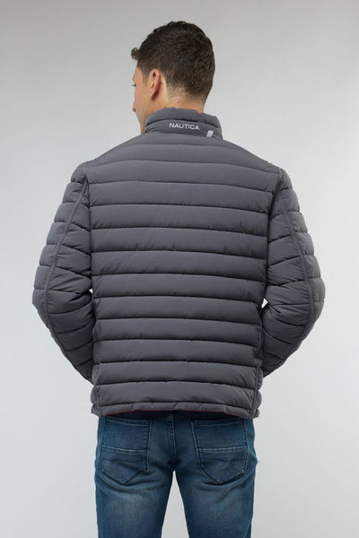 מעיל דו צדדי  / אדום - אפור