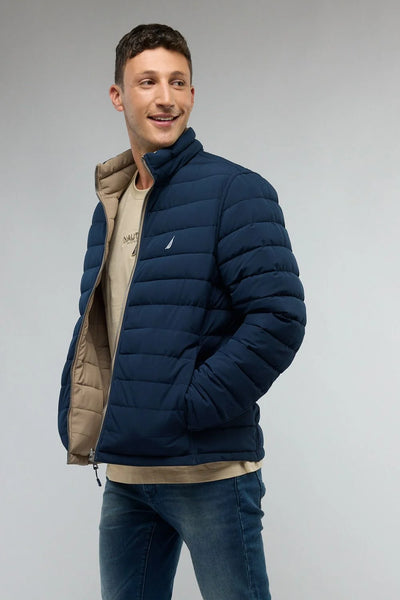 מעיל דו צדדי  / בז'- נייבי