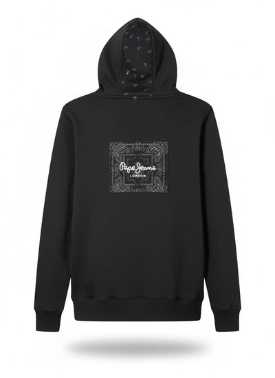 קפוצ'ון עם כיס -  שחור