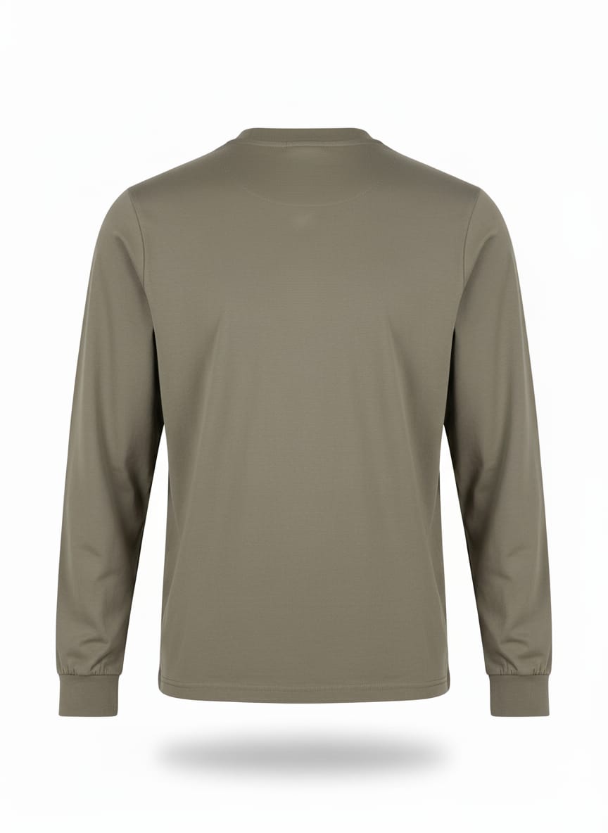 טישרט שרוול ארוך בגזרת SLIM - ירוק