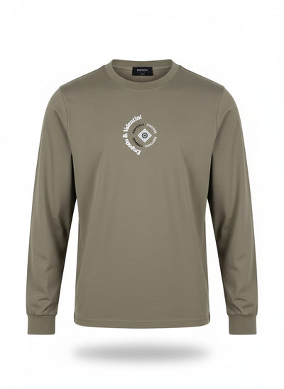 טישרט שרוול ארוך בגזרת SLIM - ירוק