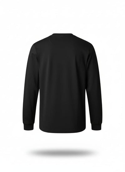 טישרט שרוול ארוך בגזרת SLIM - שחור