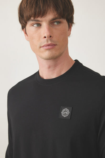 טישרט שרוול ארוך בגזרת SLIM - נייבי